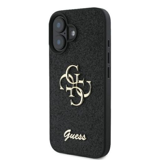GUESS tok iPhone 16 Plus GUHCP16MHG4SGK (Fixed Glitter Big 4G) fekete