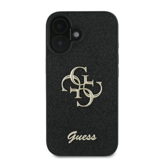 GUESS tok iPhone 16 Plus GUHCP16MHG4SGK (Fixed Glitter Big 4G) fekete