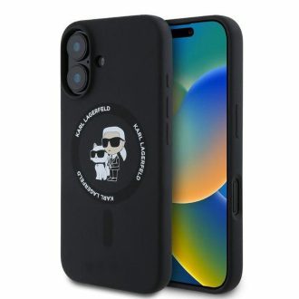   KARL LAGERFELD KLHMP16SSCMKCRHK MagSafe kompatibilis szilikon tok iPhone 16 fekete