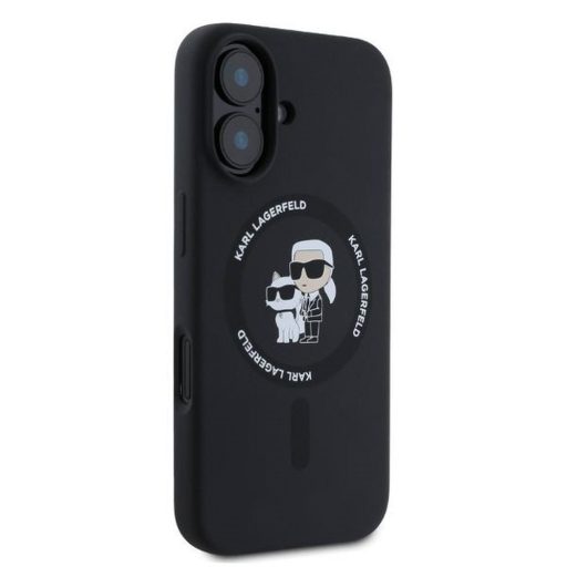 KARL LAGERFELD KLHMP16SSCMKCRHK MagSafe kompatibilis szilikon tok iPhone 16 fekete