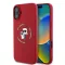 KARL LAGERFELD tok iPhone 16 Plus Magsafe kompatibilis KLHMP16MSCMKCRHR (Silicone KC Body Ring) piros