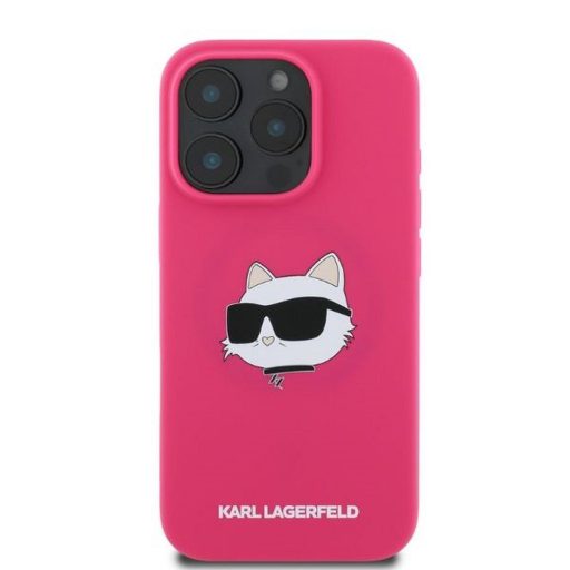 KARL LAGERFELD tok iPhone 16 Pro Max Magsafe kompatibilis KLHMP16XSCHPPLF (Sil Choupette Head Print) fuschia