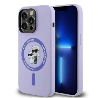   KARL LAGERFELD tok iPhone 14 Pro Magsafe kompatibilis KLHMP14LSCMKCRHU (Silicone KC Body Ring) lila