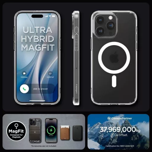 SPIGEN tok ULTRA HYBRID MAG Magsafe kompatibilis  iPhone 16 Pro matt átlátszó
