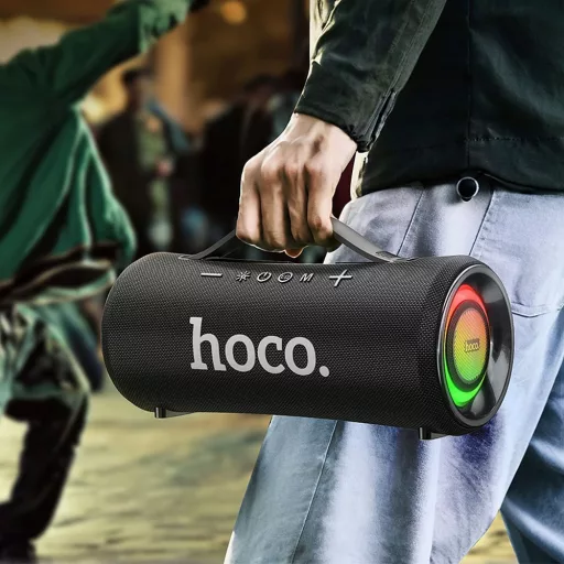 Vezeték nélküli hangszóró LED 2 x 20W 4h Hoco HA10 fekete