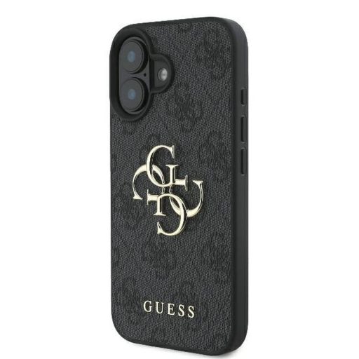 GUESS tok iPhone 16 GUHCP16S4GMGGR (4G PU Big Logo) Fekete