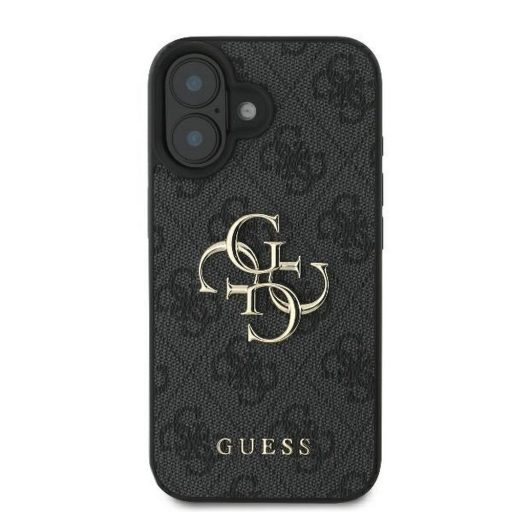 GUESS tok iPhone 16 GUHCP16S4GMGGR (4G PU Big Logo) Fekete