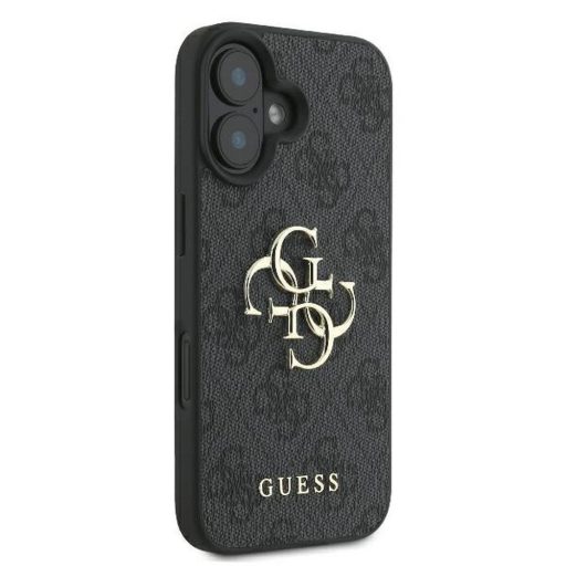 GUESS tok iPhone 16 GUHCP16S4GMGGR (4G PU Big Logo) Fekete