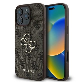   GUESS tok iPhone 16 Pro GUHCP16L4GMGBR (4G PU Big Logo) barna