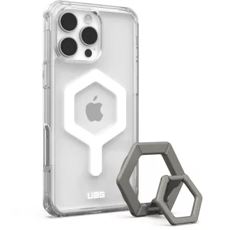   UAG Urban Armor Gear tok PLYO Magsafe kompatibilis and Magnetic Ring Stand for iPhone 16 Pro Max ice-fehér / titanium
