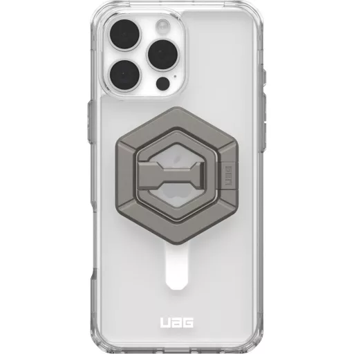 UAG Urban Armor Gear tok PLYO Magsafe kompatibilis and Magnetic Ring Stand for iPhone 16 Pro Max ice-fehér / titanium