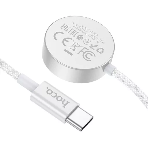 Hoco vezeték nélküli töltő 2,5W USB-C Apple Watch / Samsung Watch CW59 fehér
