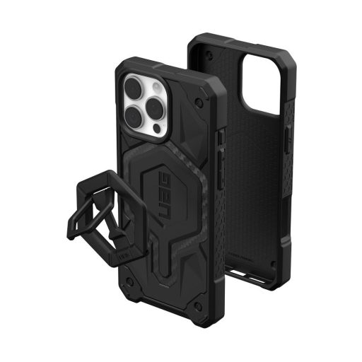 UAG Urban Armor Gear tok MONARCH PRO Magsafe kompatibilis and Magnetic Ring Stand for iPhone 16 Pro Max carbon fiber / fekete