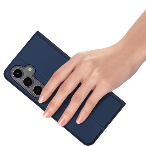 DUX DUCIS Flip tok kártyatartóval SKIN PRO  SAMSUNG S24 FE kék