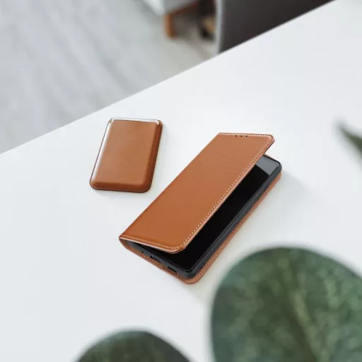 SMART PRO Leather bőrhatású flip tok  SAMSUNG S25 brown