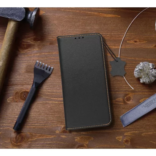 SMART PRO Leather bőrhatású flip tok  SAMSUNG S25 Plus fekete
