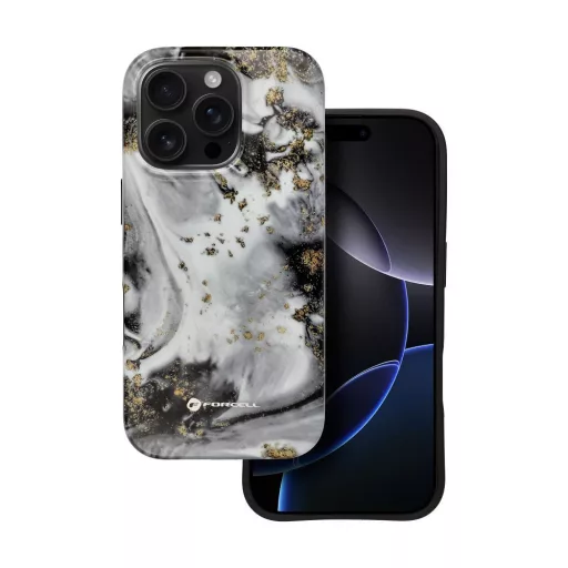 Forcell F-Protect Mirage tok iPhone 15  Magsafe kompatibilis Military Drop-Test ezüst fog