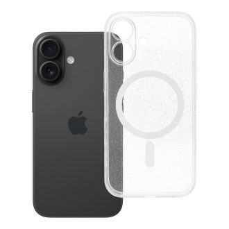   Clear Mag Cover tok iPhone 16  (STR / kameravédős) Magsafe kompatibilis átlátszó glitter