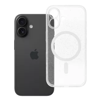   Clear Mag Cover tok iPhone 16  (STR / kameravédős) Magsafe kompatibilis átlátszó glitter