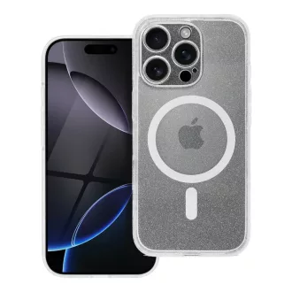   Clear Mag Cover tok iPhone 16 PRO  (STR / kameravédős) Magsafe kompatibilis átlátszó glitter