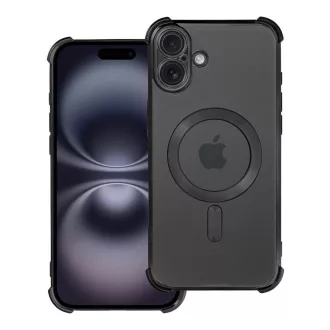   Antishock Electro ütésálló tok légpárnákkal iPhone 16 PLUS Magsafe kompatibilis  fekete