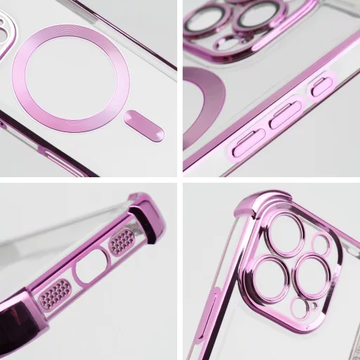 iPhone 16 Plus Antishock Electro MagSafe kompatibilis tok rózsaszín