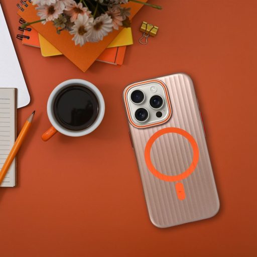 Simply tok iPhone 15  Magsafe kompatibilis sivatagi titán