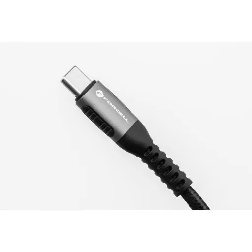 Forcell F-Energy USB-C – USB-C töltőkábel Cafule C260 QC4.0 PD 5A 100W 3 m fekete