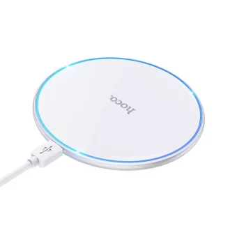   Hoco vezeték nélküli töltő világítással 2A 15W CW6 Pro fehér