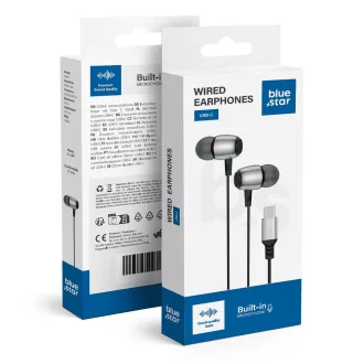   Blue Star vezetékes fülhallgató USB-C (DAC) M09C 1,2 m fekete