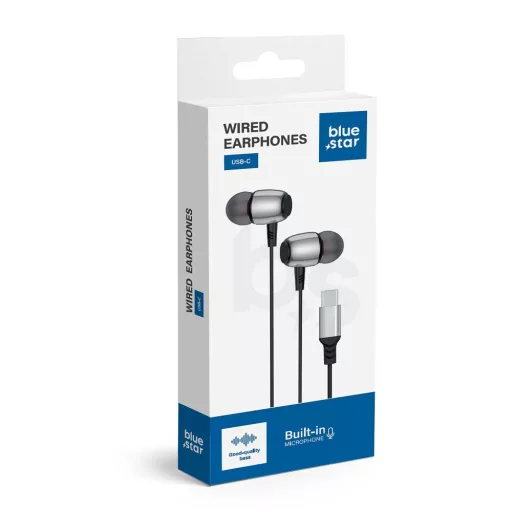 Blue Star vezetékes fülhallgató USB-C (DAC) M09C 1,2 m fekete