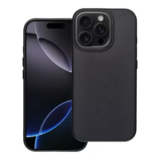   Carbon Elite Mag Cover tok iPhone 16  Magsafe kompatibilis fekete