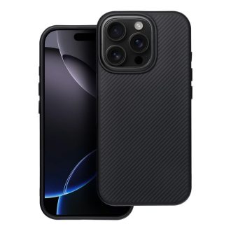   Carbon Elite Mag Cover tok iPhone 16 PRO  Magsafe kompatibilis fekete