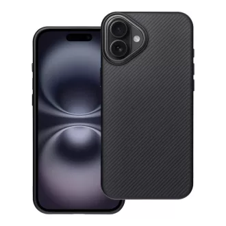   Carbon Elite Mag Cover tok iPhone 16 PLUS  Magsafe kompatibilis fekete