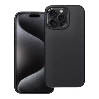   Carbon Elite Mag Cover tok iPhone 15 PRO MAX  Magsafe kompatibilis fekete