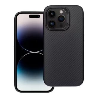   Carbon Elite Mag Cover tok iPhone 14 PRO  Magsafe kompatibilis fekete