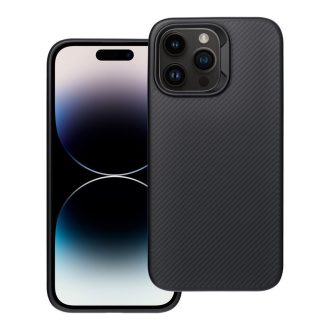  Carbon Elite Mag Cover tok iPhone 14 PRO MAX  Magsafe kompatibilis fekete
