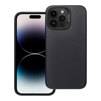   Carbon Elite Mag Cover tok iPhone 14 PRO MAX  Magsafe kompatibilis fekete