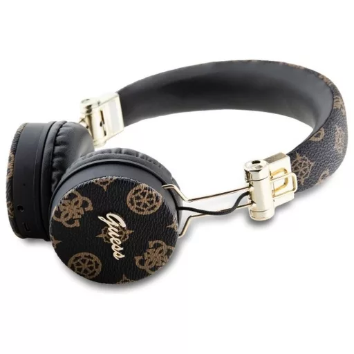 GUESS vezeték nélküli Bluetooth fejhallgató ENC GUBH70EPOSMK (PU Peony Script Round Shape) fekete