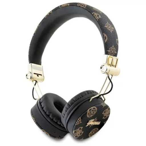 GUESS vezeték nélküli Bluetooth fejhallgató ENC GUBH70EPOSMK (PU Peony Script Round Shape) fekete
