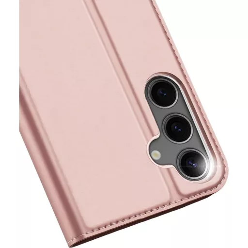DUX DUCIS Flip tok kártyatartóval SKIN PRO  SAMSUNG S25 rózsaszín