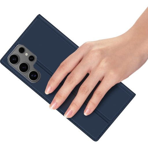 DUX DUCIS Flip tok kártyatartóval SKIN PRO  SAMSUNG S25 Ultra kék