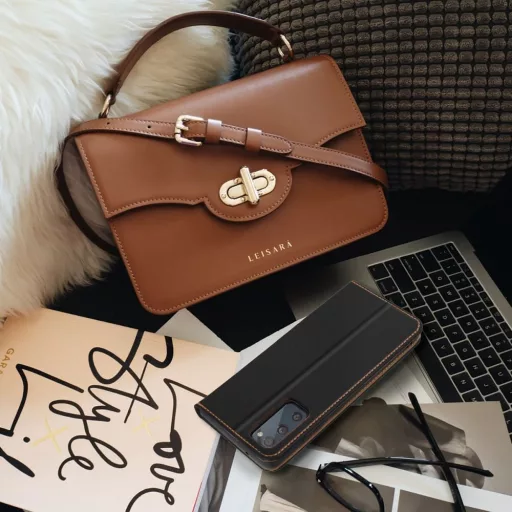 SMART PRO Leather bőrhatású flip tok  SAMSUNG A26 5G fekete