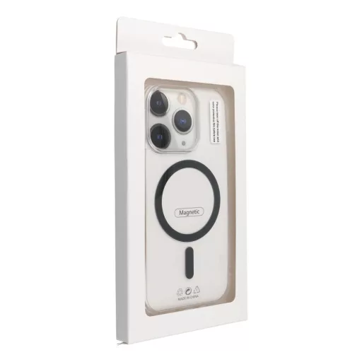 iPhone 12 / 12 PRO Drop Glue Colorful Ring Mag Cover tok – Magsafe kompatibilis – fekete
