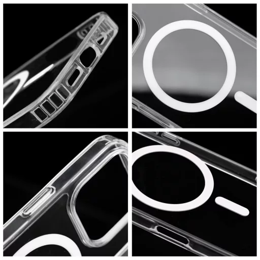 iPhone 11 Drop Glue Colorful Ring Mag Cover tok – Magsafe kompatibilis – fehér