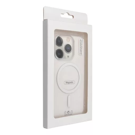 iPhone 11 Drop Glue Colorful Ring Mag Cover tok – Magsafe kompatibilis – fehér