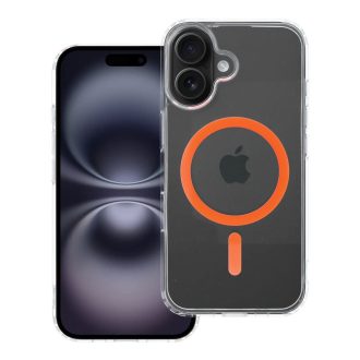   Drop Glue Colorful Ring Mag Cover tok iPhone 16  Magsafe kompatibilis narancssárga