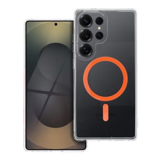   Drop Glue Colorful Ring Mag Cover tok Samsung S25 ULTRA  Magsafe kompatibilis narancssárga