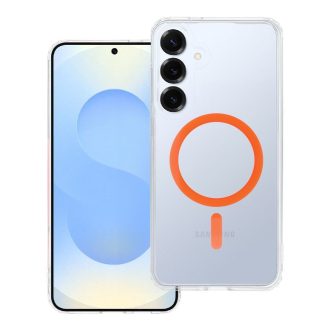   Drop Glue Colorful Ring Mag Cover tok Samsung S25 PLUS  Magsafe kompatibilis narancssárga