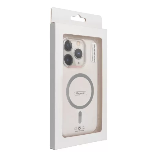 Drop Glue Colorful Ring Mag Cover tok iPhone 15  Magsafe kompatibilis szürke